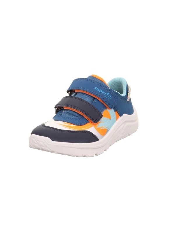 Superfit Boys' Kicks Trainers, Blue Orange 8000, 7.5 UK Child