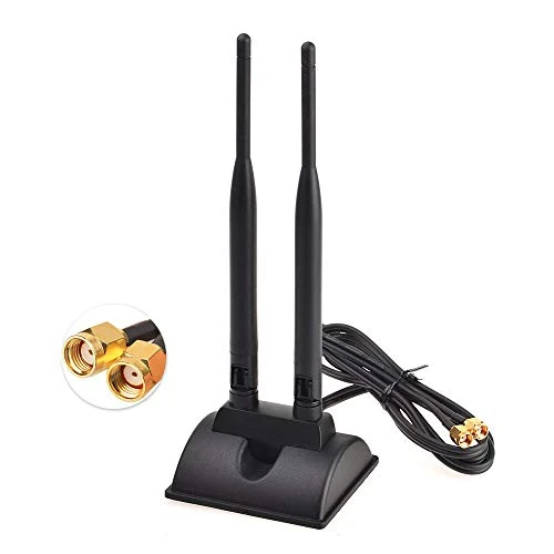 Bingfu Dual Band WiFi 2.4GHz 5GHz Magnetic Base 6dBi RP-SMA Male MIMO Aerial Antenna Wireless Router Mini PCI Express PCIE Network Card WiFi Adapter