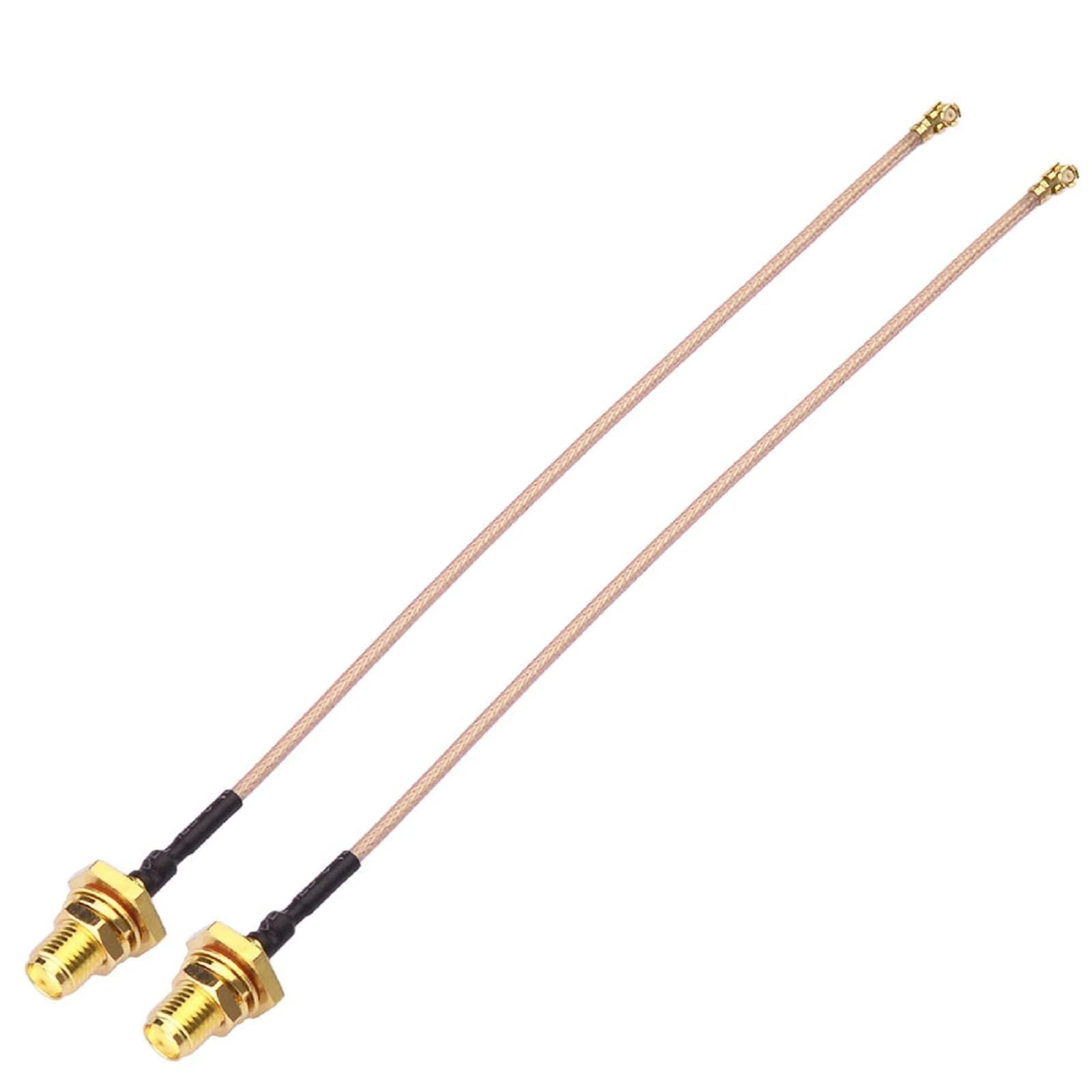 Bingfu SMA Female Bulkhead to Mini RG178 Pigtail Cable WiFi Aerial Antenna Adapter Cable 30cm (2-Pack) for Wireless Mini PCI Express PCIE Network Card WiFi Adapter Router FPV UAV Drone Controller
