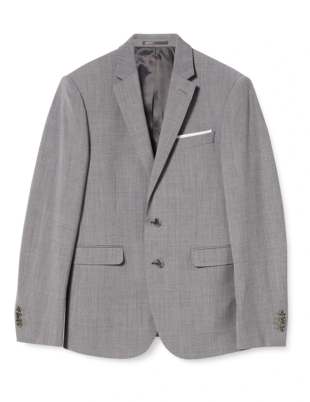 Celio Men's Muplane Blazer, Grey (Mid Grey Mid Grey), Small (Size: 46) - Image 1