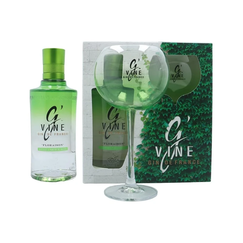 G'Vine Floraison Gift Pack with Glass Gin 70cl, Award Winning Gin de France, 40.0% ABV - Image 1
