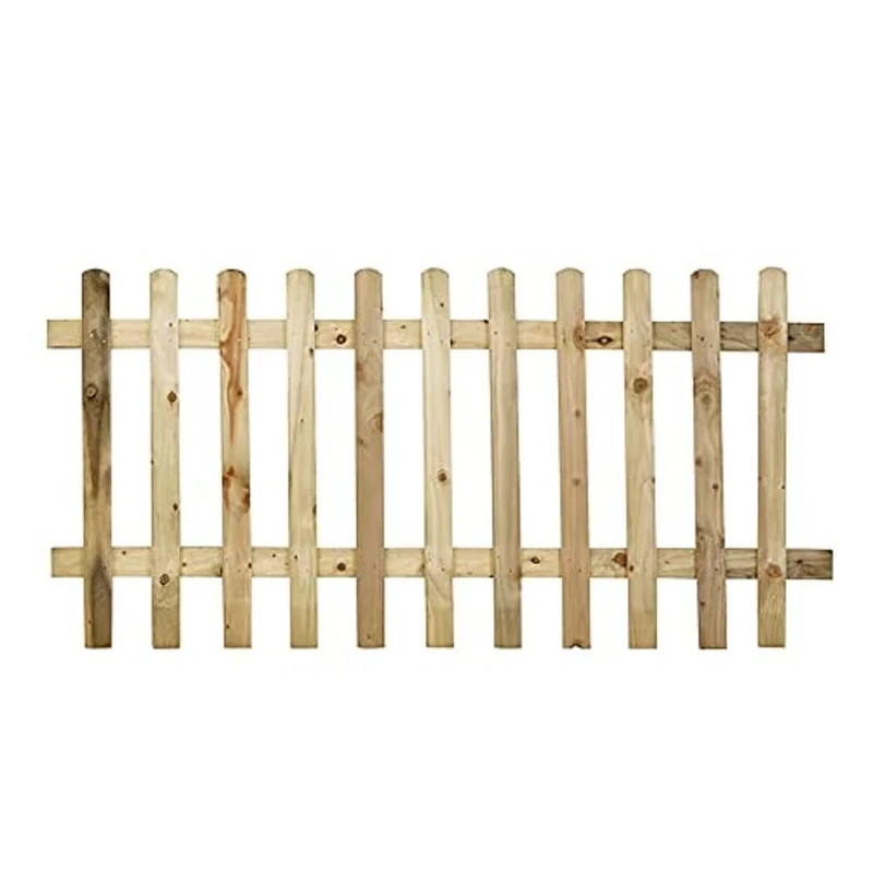 Forest Garden 6ft x 3ft (1.83m x 0.9m) Pressure Treated Ultima Pale Picket Fence Panel - Pack of 3