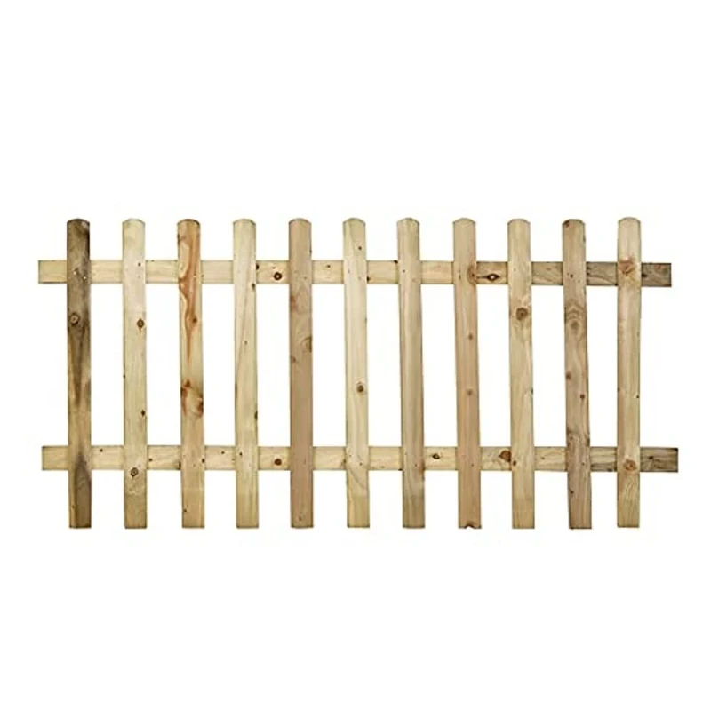 Forest Garden 6ft x 3ft (1.83m x 0.9m) Pressure Treated Ultima Pale Picket Fence Panel - Pack of 4