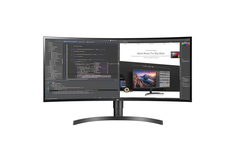 LG Ultrawide 34WL75C-B 34-Inch Curved Monitor- 21: 9 QHD 3440x1440, Black