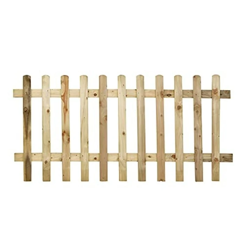 Forest Garden 6ft x 3ft (1.83m x 0.9m) Pressure Treated Ultima Pale Picket Fence Panel - Pack of 5