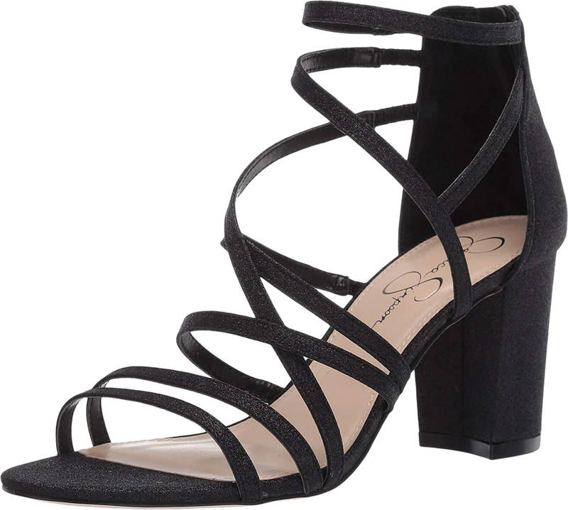 Jessica Simpson Women's Stassey Block Heel Strappy Sandal Heeled, Black, 4.5 UK - Image 1