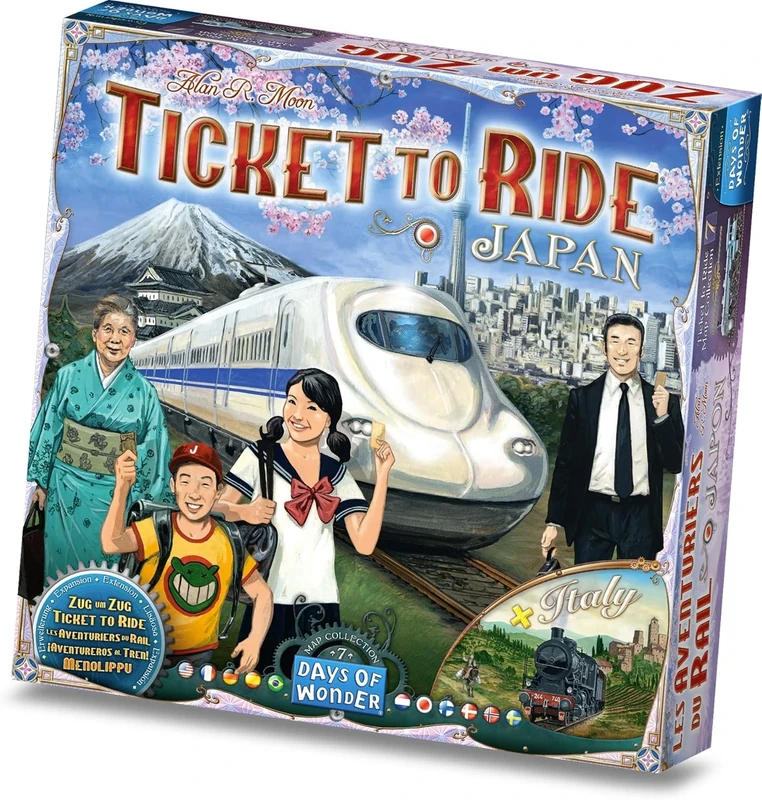 Days of Wonder, Ticket to Ride Japan & Italy Map Collection, Board Game Expansion, Ages 8+, 2-5 players, 30-60 Minutes Playing Time