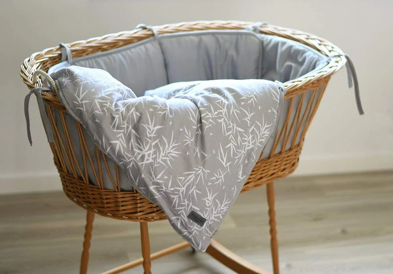 Manostiles Danish Design Organic Cotton Luxury Baby Bedding, Wolf Grey