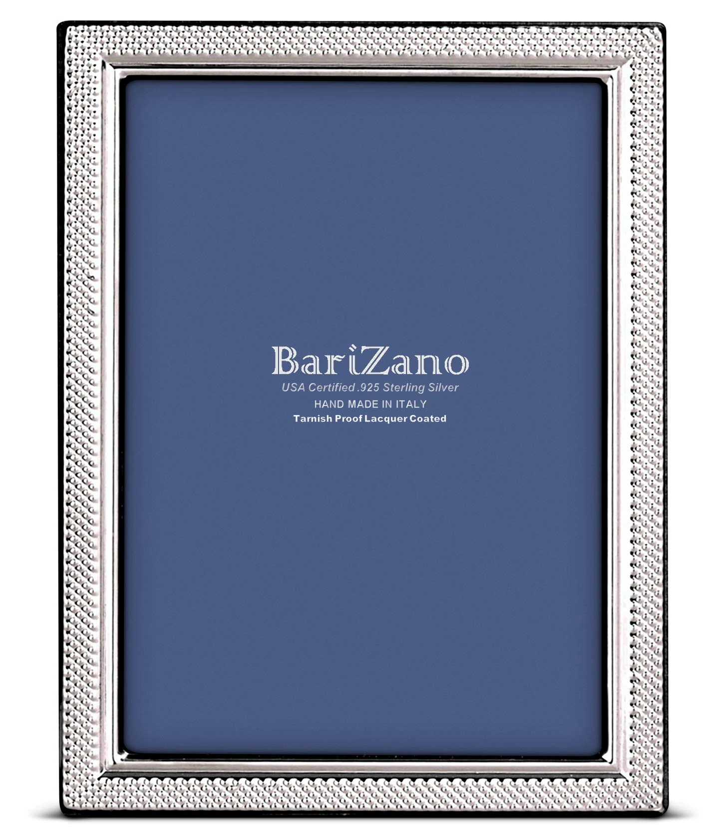 BARIZANO Tarnish Proof 925 Sterling 8x10 Picture Frame, Silver