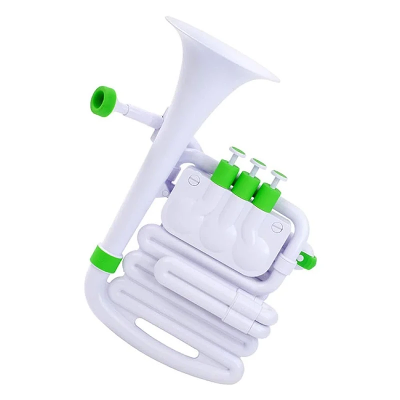 Nuvo jHorn in White with Green trim, One size