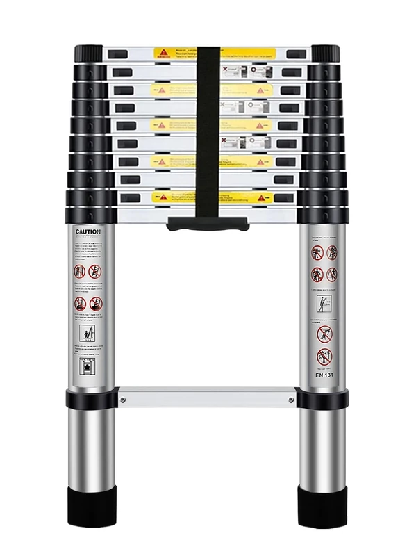 Nestling Telescopic Ladder 3.2m Automatic Locking Free Height Adjustment Load 150kg Lightweight and Durable