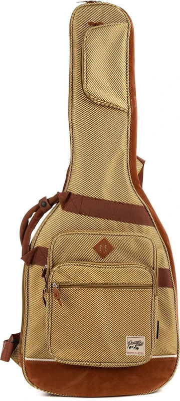 Ibanez IGB541TW PowerPad Designer Electric Guitar Gig Bag – Padded Soft Case with 15mm Protection | Neck Support Strap | 4 Accessory Pockets & Backpack Straps- Brown