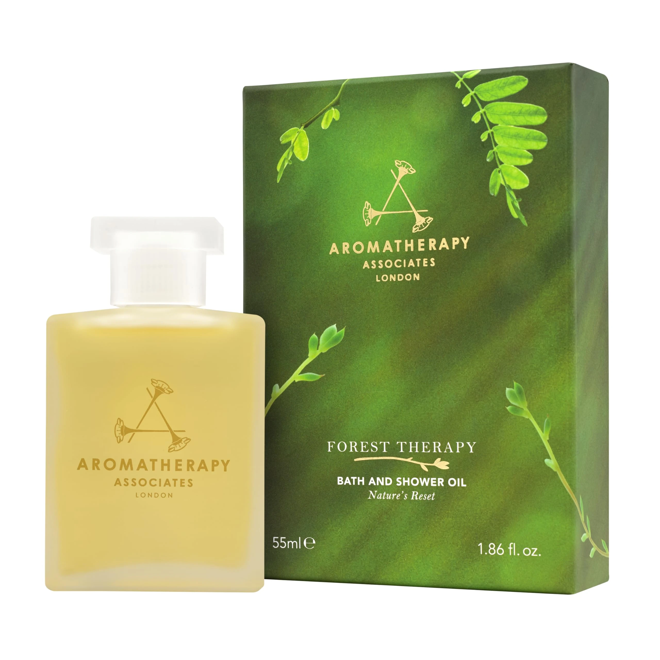 Aromatherapy Associates Bath and Shower Oil, Luxury Spa, Natural Bath, Bath Oil, Vegan, Cruelty Free, Environment Friendly (Forest Therapy Bath & Shower Oil 55ml)