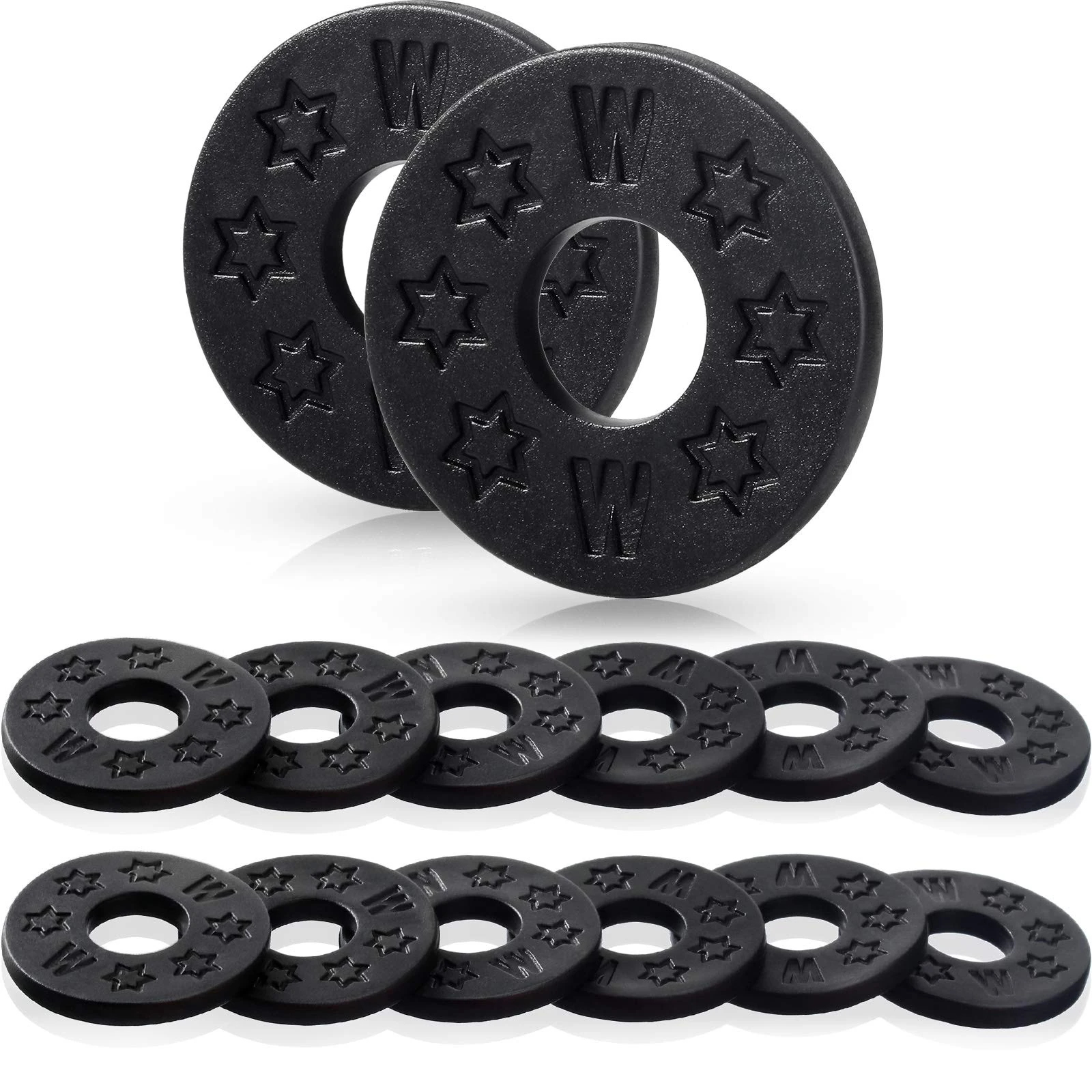 12 Pieces Guitar Strap Locks Silicone Rubber Black Guitar Strap Blocks Protector