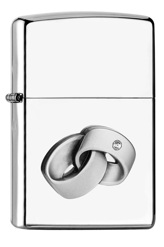 Zippo PL 250 WEDDING RINGS Emblem Lighter Brass 5.83.81.2 - Image 1