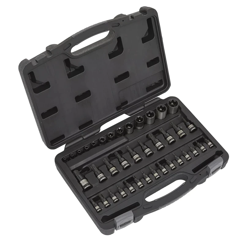 Sealey AK6197B 38pc 1/4", 3/8" & 1/2"Sq Drive TRX-Star* Socket & Security Socket Bit Set