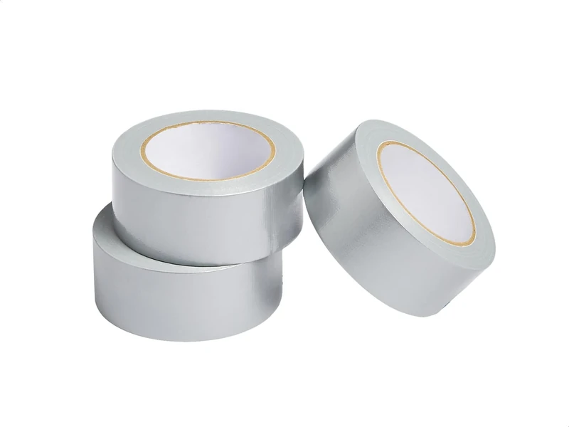 Amazon Basics Heavy-Duty Duct Tape, 0.047m Wx 27.4 m L, Silver, 3 count (Pack of 1) Great for General-Purpose Use,Home & DIY work, Auto repair & Outdoor activities