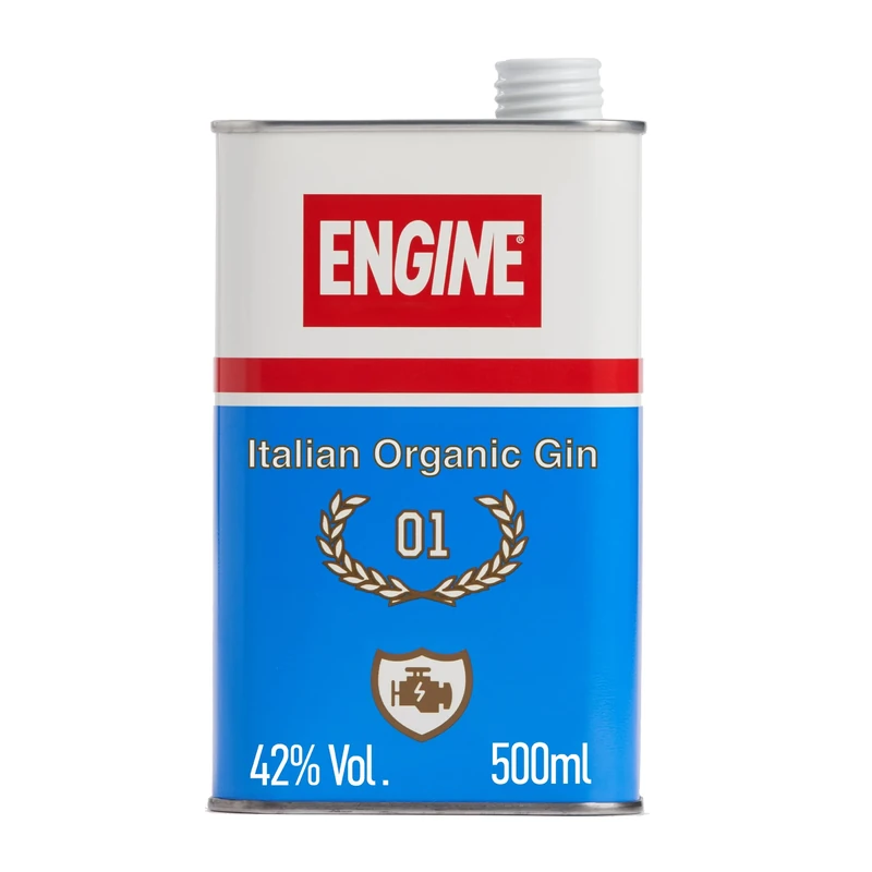 Engine Italian Organic Gin | 50cl | 42% vol | London Dry | Juniper Hints with Floral Note of Roses and Balsamic Note of Sage and Lemon | Vegan & Gluten Free | Perfect in a Gin & Tonic, or a Negroni