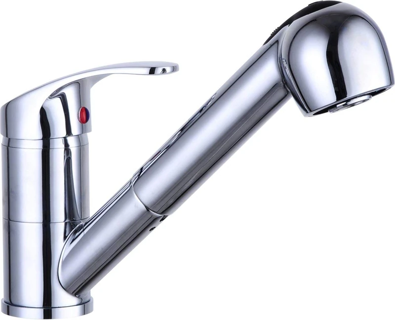 SCHÜTTE DIZIANI Kitchen Sink Mixer Tap with Pull-Out Dish Rinser Single Lever Mixer Tap with Shower Head Sink Mixer Tap with Dish Rinser Chrome
