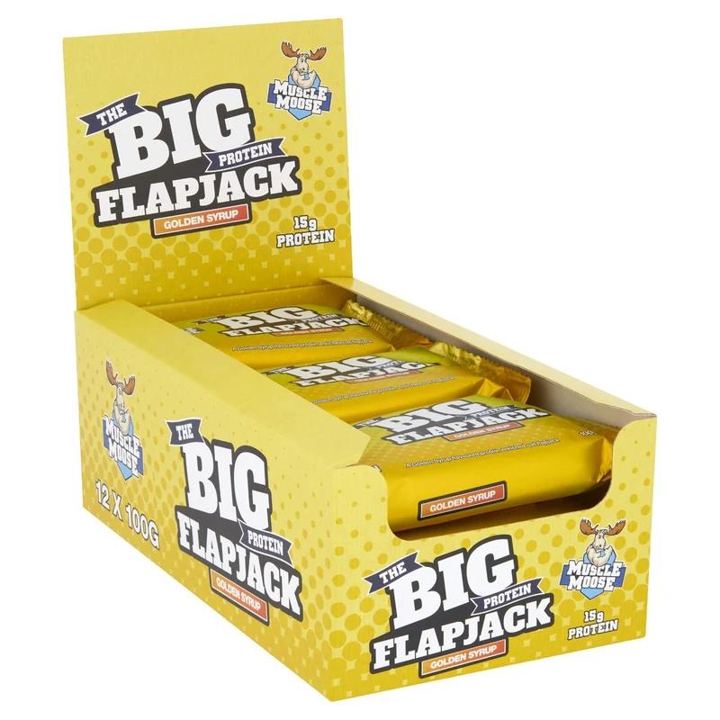 The BIG Protein Flapjack // MASSIVE 100g Flapjack // Soft Moist Texture // 15g Protein // Real Oats No Junk // Golden Syrup Flavour // 12 x 100g Flapjacks - Image 1