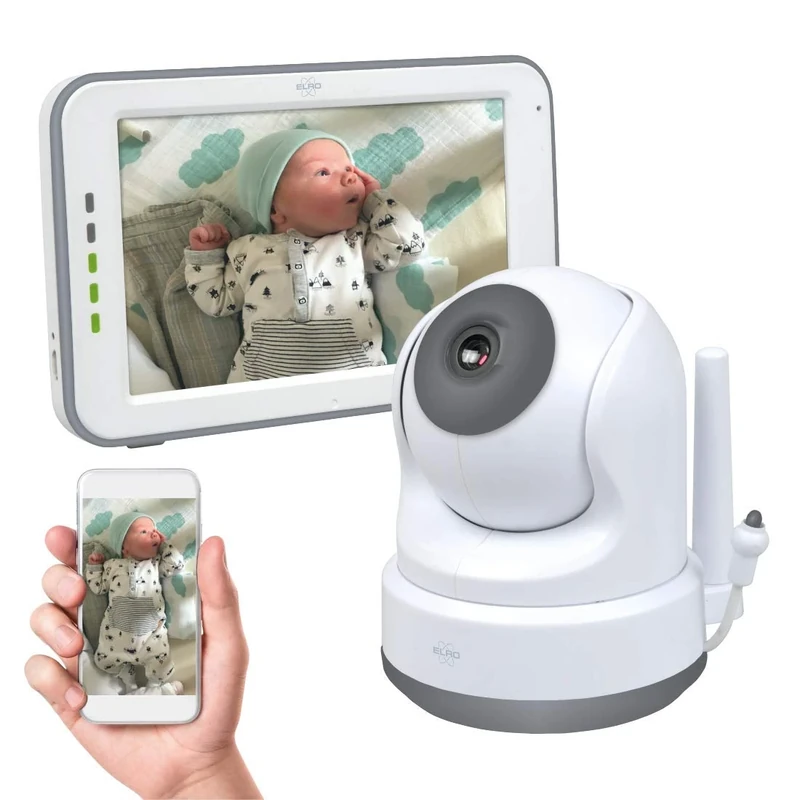 ELRO Baby BC3000 Babyphone Royale-Babyfon-mit 12,7 cm Touchscreen Monitor HD-und App, 1 Stück (1er Pack)