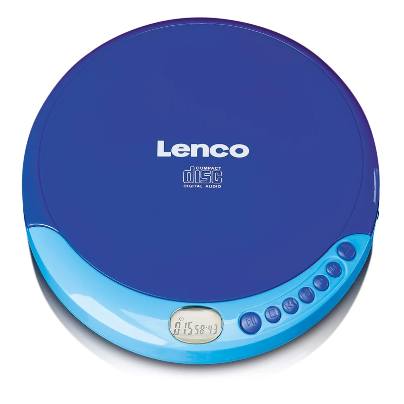Lenco CD-011 Portable CD Player/Walkman/Diskman/CD Walkman, blue - Image 1