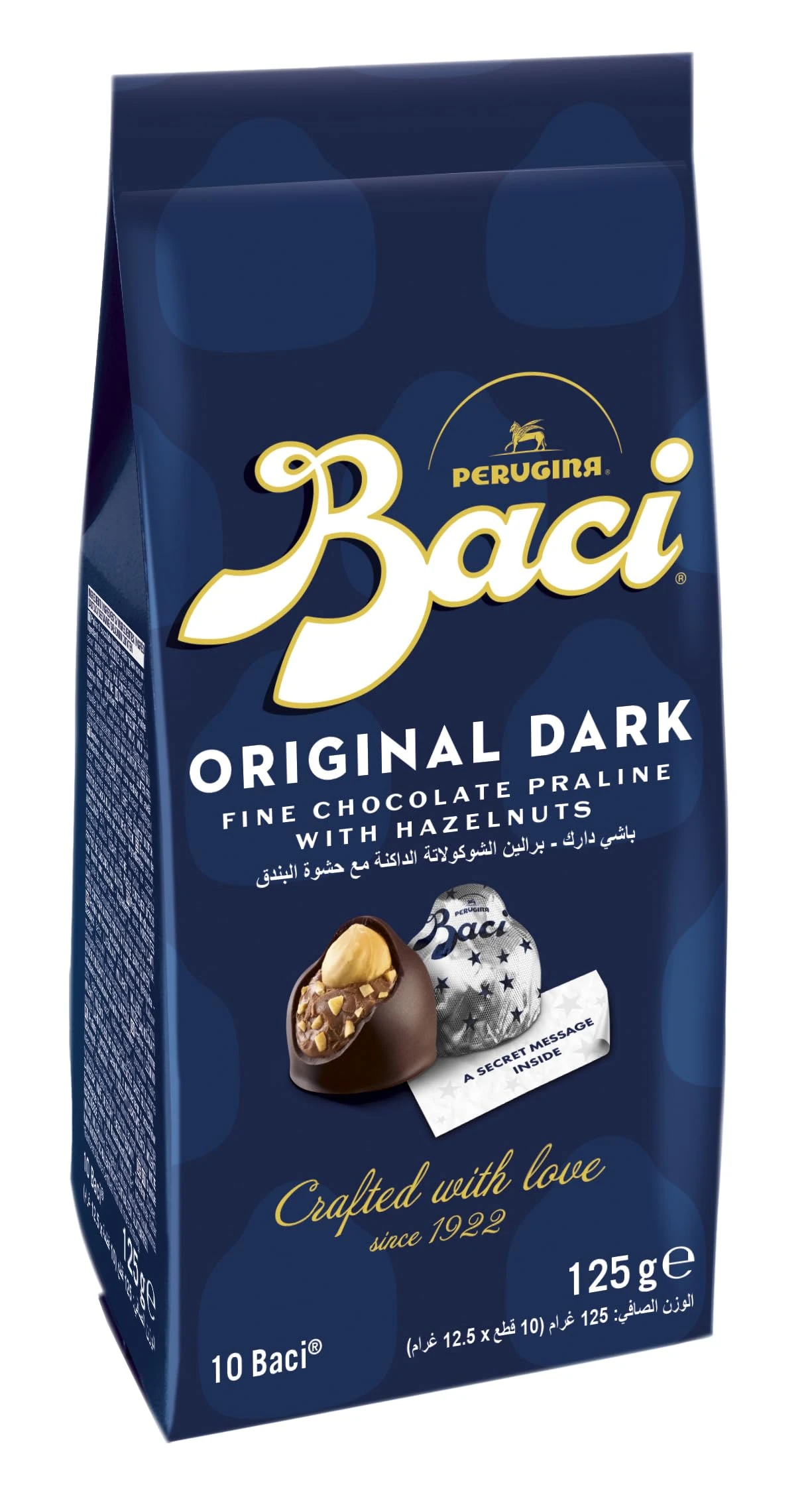 Baci Original Dark Chocolate Praline Truffles with Hazelnut, Gluten Free, Bag, 125 g (Pack of 1)