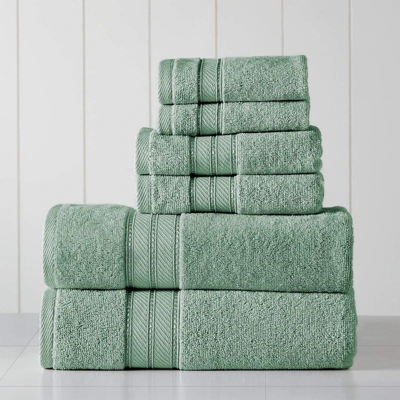 Modern Threads Super Absorbent & Quick Dry-600 GSM-Soft & Plush, Cotton, Eucalyptus, 27 in x 54 in