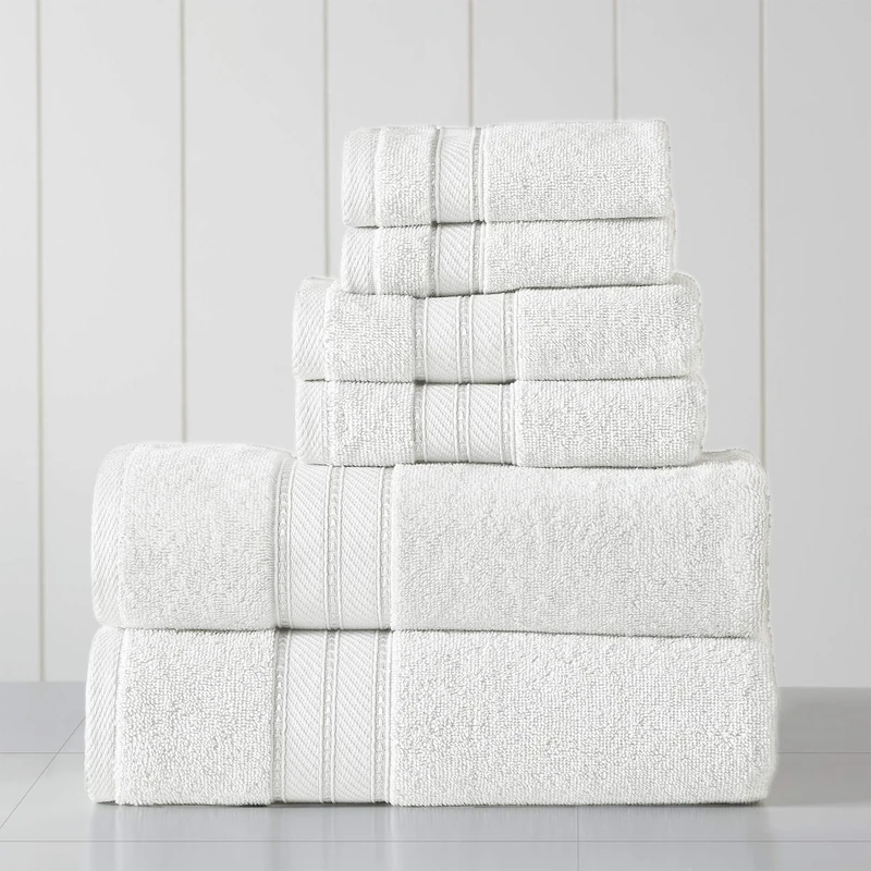 Modern Threads Super Absorbent & Quick Dry-600 GSM-Soft & Plush, Cotton, White, 27 in x 54 in