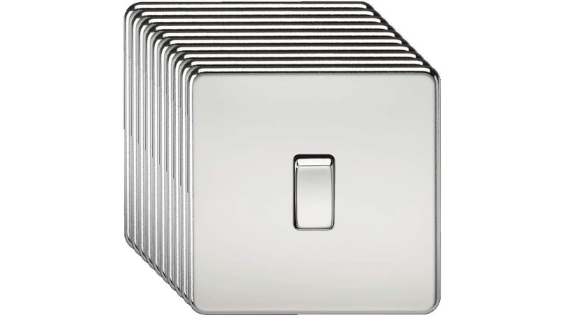 Screwless 10AX 1G 2-Way Switch - Polished Chrome