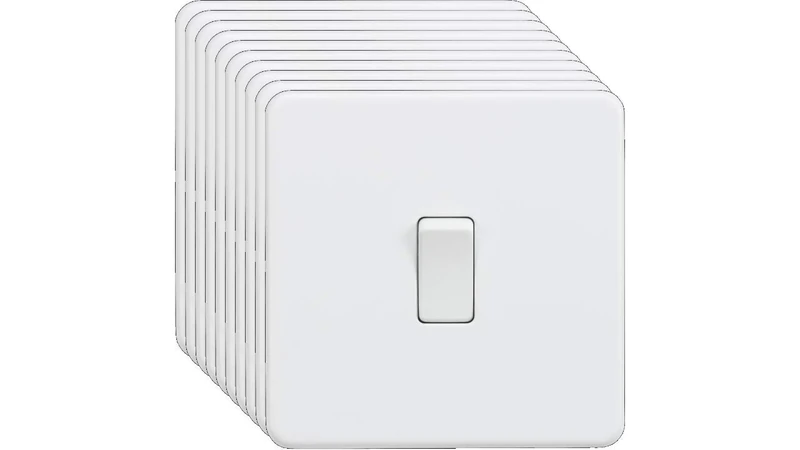 Knightsbridge Screwless 10AX 1G 2-Way Switch - Matt White