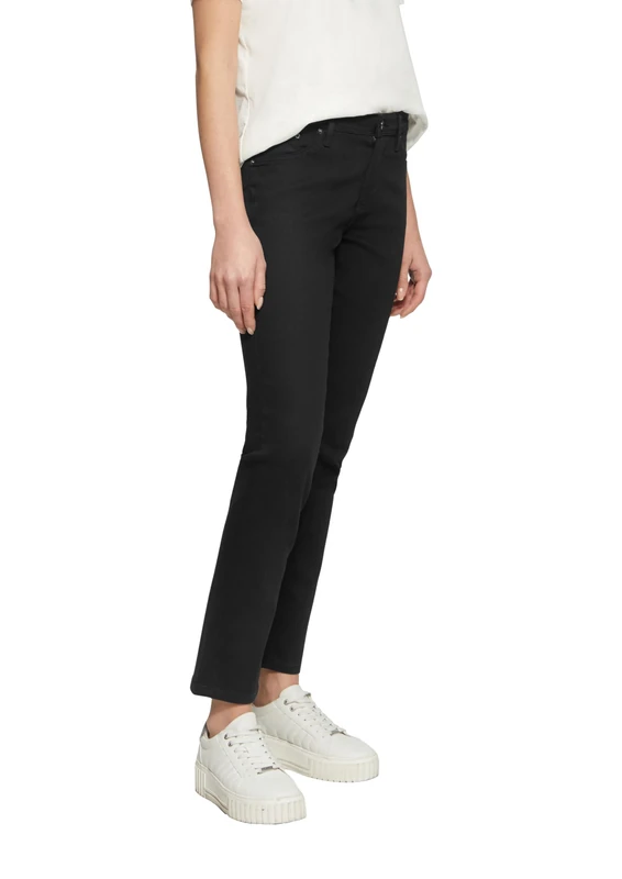 s.Oliver Women's 04.899.71.6064 Hose Lang, Slim Jeans, Black Denim Short 99z8, 34W / 32L