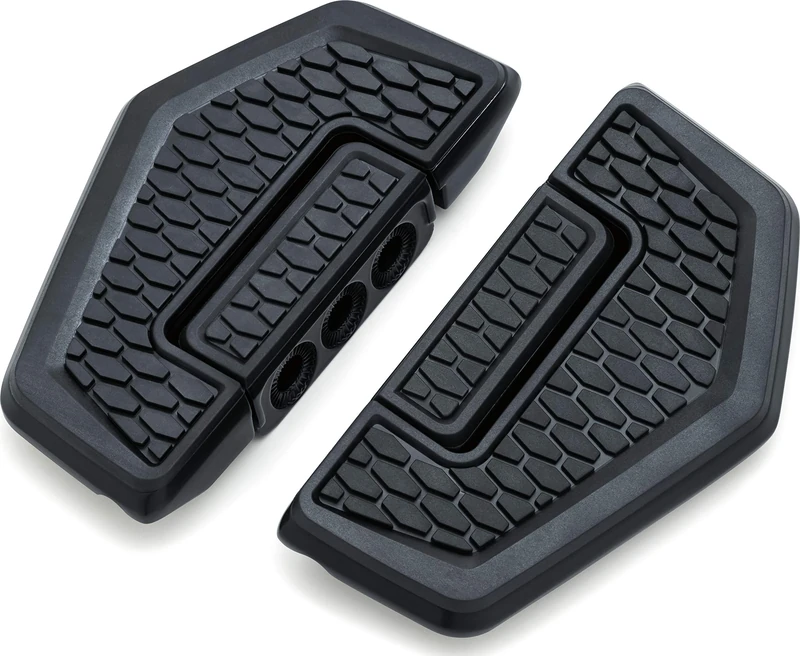 Kuryakyn 5909 Motorcycle Foot Control Component: Hex Folding Boards for Driver or Passenger Floorboards, Satin Black, 1 Pair