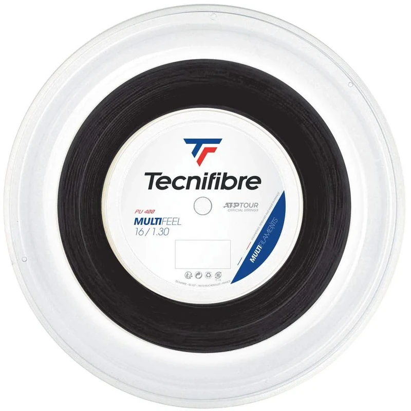 Tecnifibre Multifeel Tennis String 1.30mm Black - 200m Reel