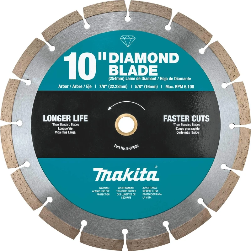 Makita B-69630 10" Diamond Blade, Segmented, General Purpose - Image 1