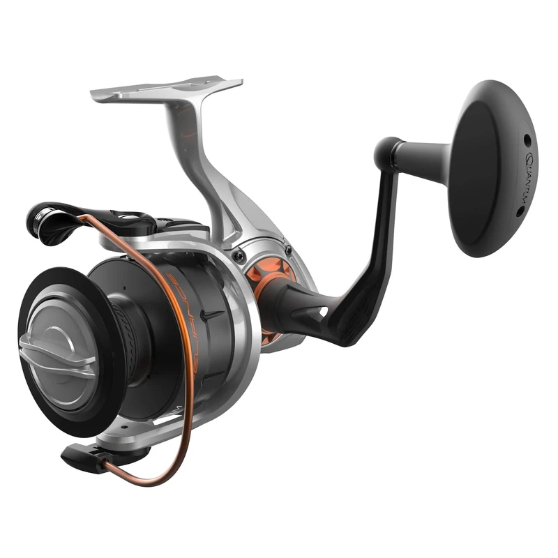 Quantum Reliance Spinning Fishing Reel, Size 55 Reel, Changeable Right- or Left-Hand Retrieve, Anti-Corrosive Bearings, Water-Tight Seal, Saltguard Protection, Silver/Black - Image 1