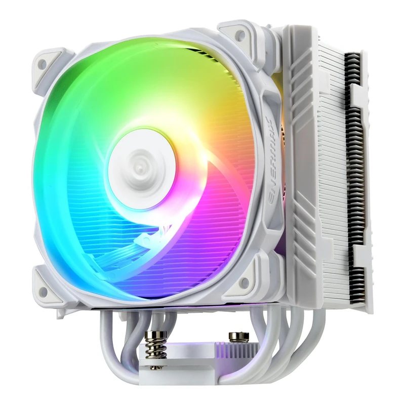 Enermax CPU Cooler 12 cm White, 120mm, 12V, 2.3W, 15dB, 0.07 CFM, Metal, Desktop, Server, 1600 RPM, 4-Pin, 11.25cm, High-Pressure Fan, Quiet, Long-Lasting, Reliable