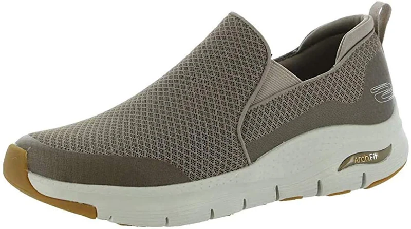 Skechers Men's Arch Fit Banlin Trainers,Taupe Mesh/Synthetic/Trim,10 UK