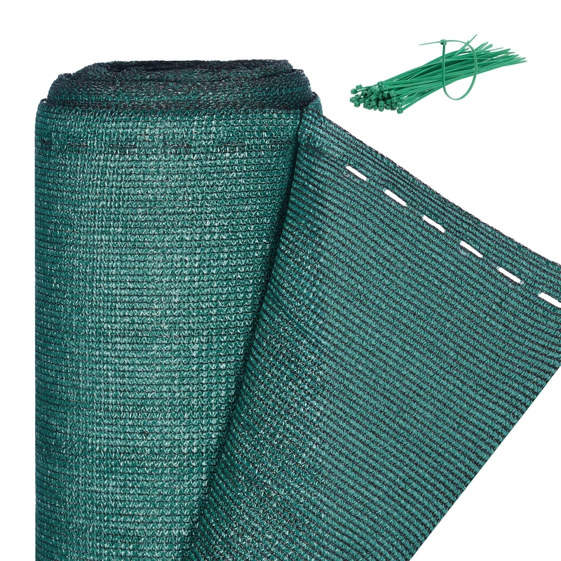 Relaxdays Fence Netting, Privacy Shield For Fences & Railing, HDPE Net, UV-resistant, Weatherproof, 2 x 20 m, Green - Image 1