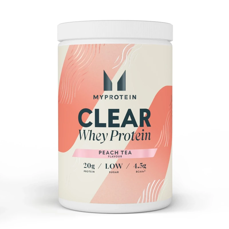 Myprotein Clear Whey Protein Isolate Powder - Peach Tea - 488g - 20 Servings - Cool and Refreshing Whey Protein Shake Alternative - 20g Protein and 4g BCAA per Serving