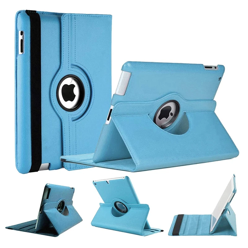 World biz Leather Rotate 360 Stand Case For iPad Air 3 2019 3rd generation and iPad Pro 10.5 2017, Cover with Auto Wake/Sleep A1701/A1709 (Sky Blue)