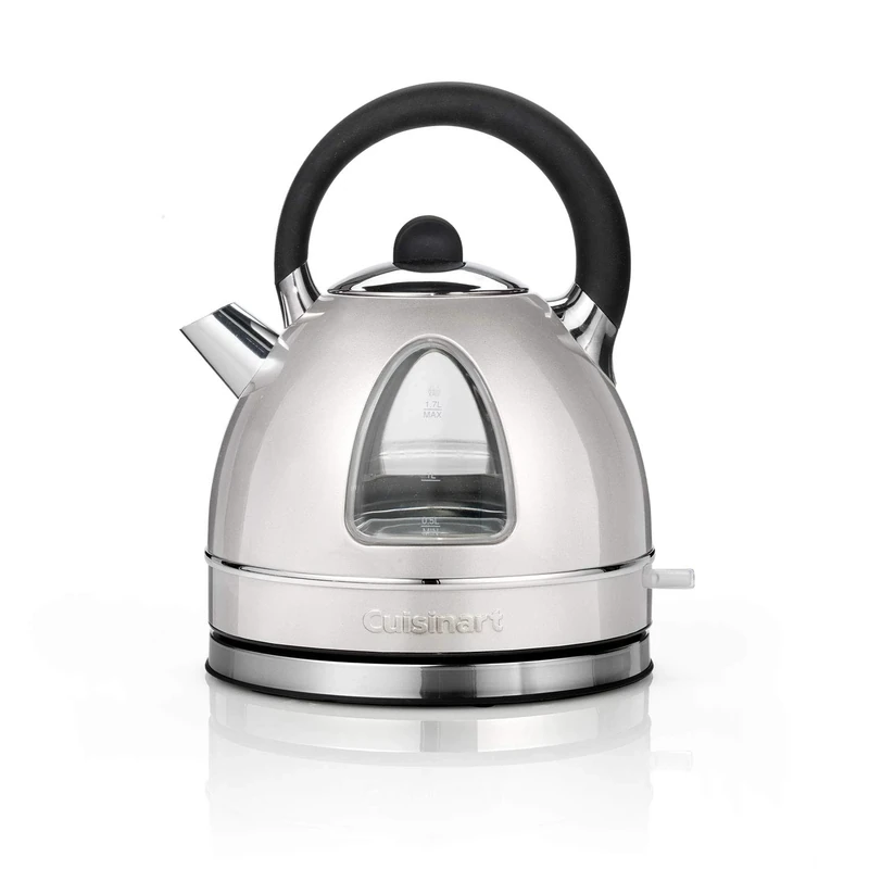 Cuisinart Traditional style Electric kettle Fast boil, cordless, quiet, easy pour Easy clean, removable limescale filter 1.7L capacity 3kW Matching toaster available Frosted Pearl