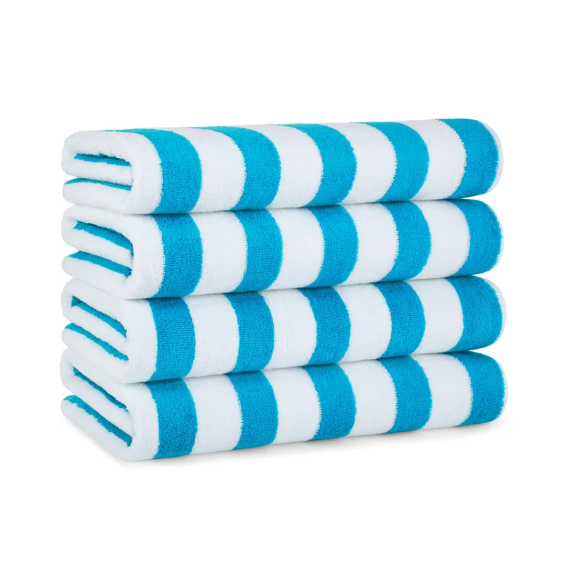 Arkwright Cali Cabana Beach Towels (4-Pack, 30 x 60 in) - Oversized Pool Towels (Blue) - Image 1