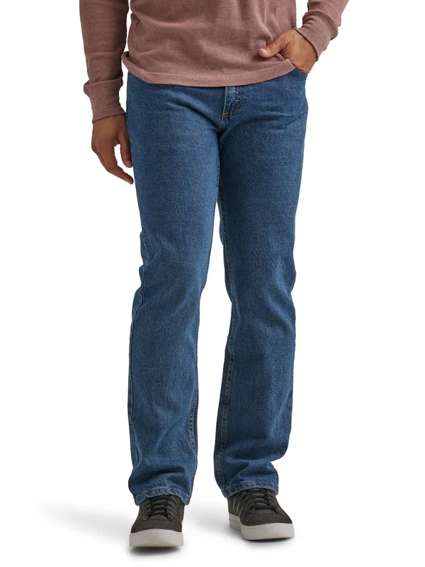 Wrangler Authentics Men's Classic 5-Pocket Regular Fit Jean, Dark Stonewash Flex, 38W x 30L