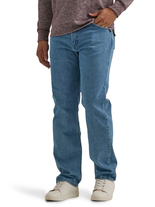 Wrangler Authentics Men's Classic 5-Pocket Regular Fit Jean, Light Stonewash Flex, 56W x 32L