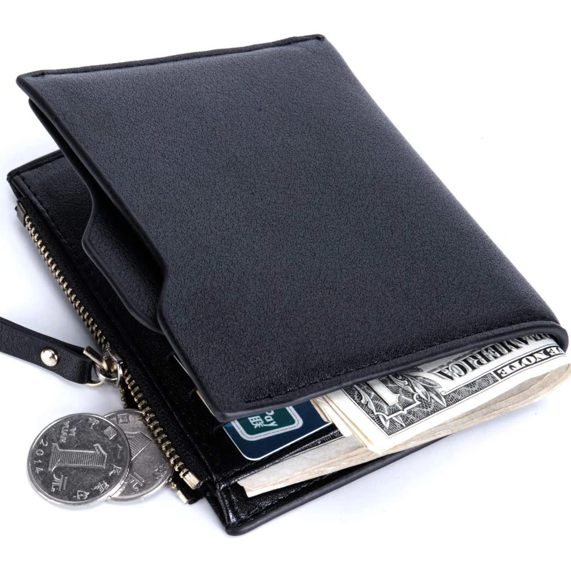 Agolaty Black Men's Wallet, Large Men's