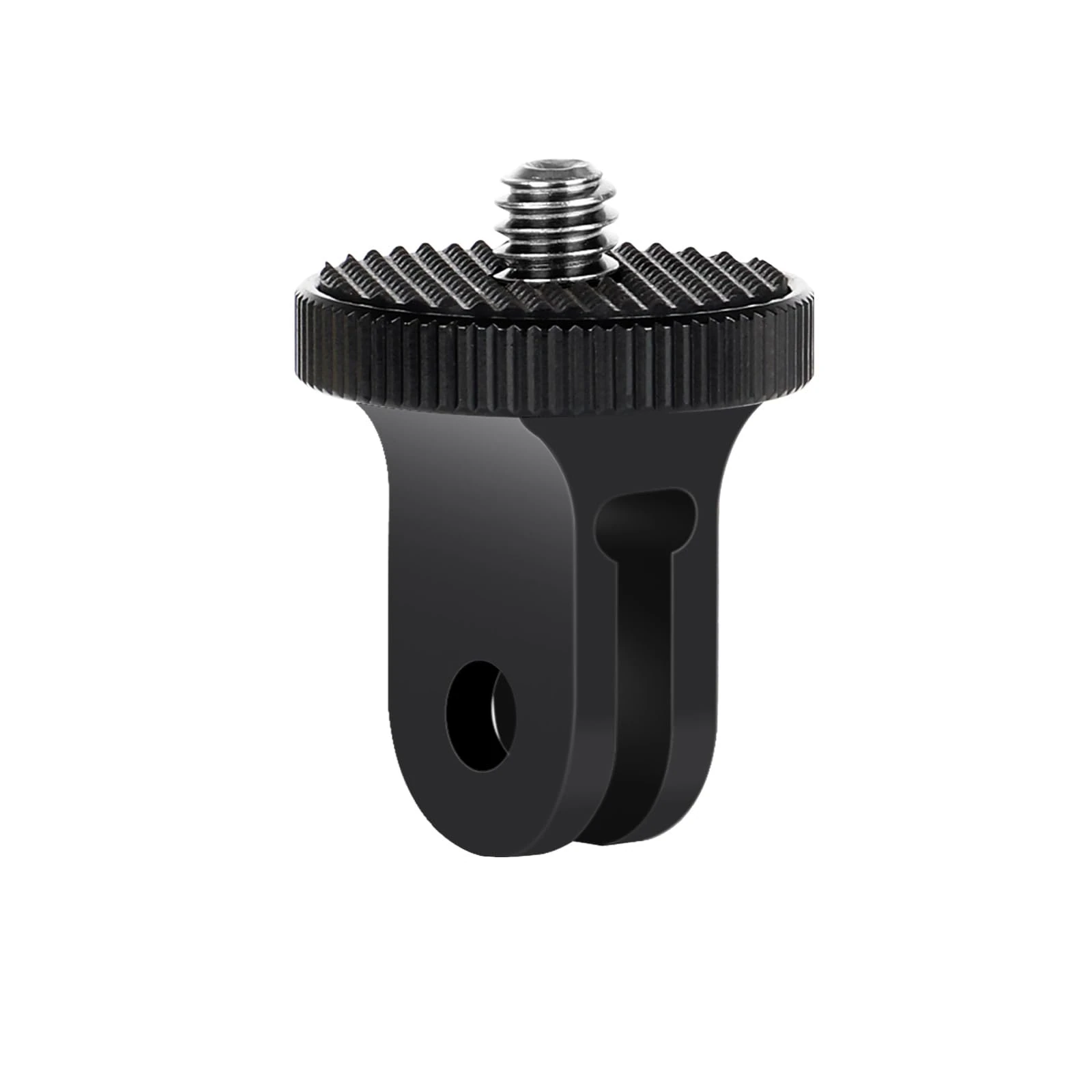 HSU Aluminium 1/4"-20 Camera Mount Conversion Tripod Adapter for Go Pro Mounts, Insta360, Sony, Xiaomi Yi, or Other Action Cameras (1 Pack, Black)