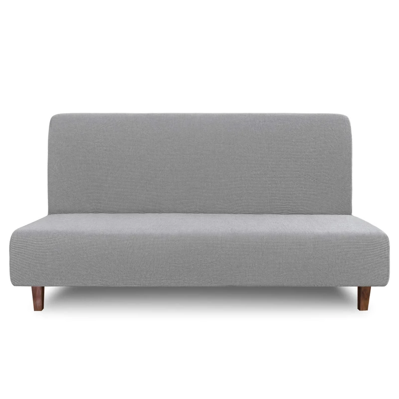 Easy-Going 100% Waterproof Futon Cover, Dual Waterproof Couch Cover for Futon, Stretch Jacquard Sofa Cover, Leakproof Furniture Protector for Kids, Pets, Dog and Cat (Futon, Light Gray)