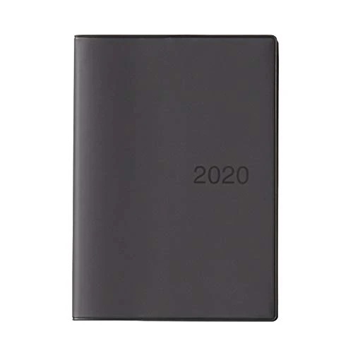 MUJI 2020 Fine Paper Schedule Note A6 Size (4.1 x 5.8 in) Monthly/Weekly Notebook Dark Gray Beginning December 2019
