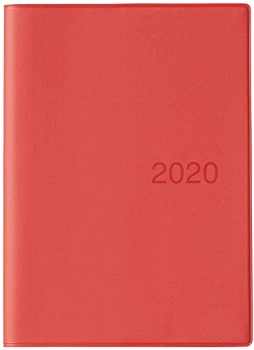 MUJI 2020 Fine Paper Schedule Note A5 Size (5.8 x 8.3 in) Monthly/Weekly Notebook Red Beginning December 2019